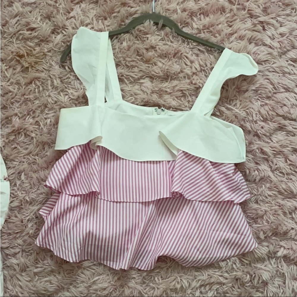 Lucy Paris Pink and White Striped Top 🌸